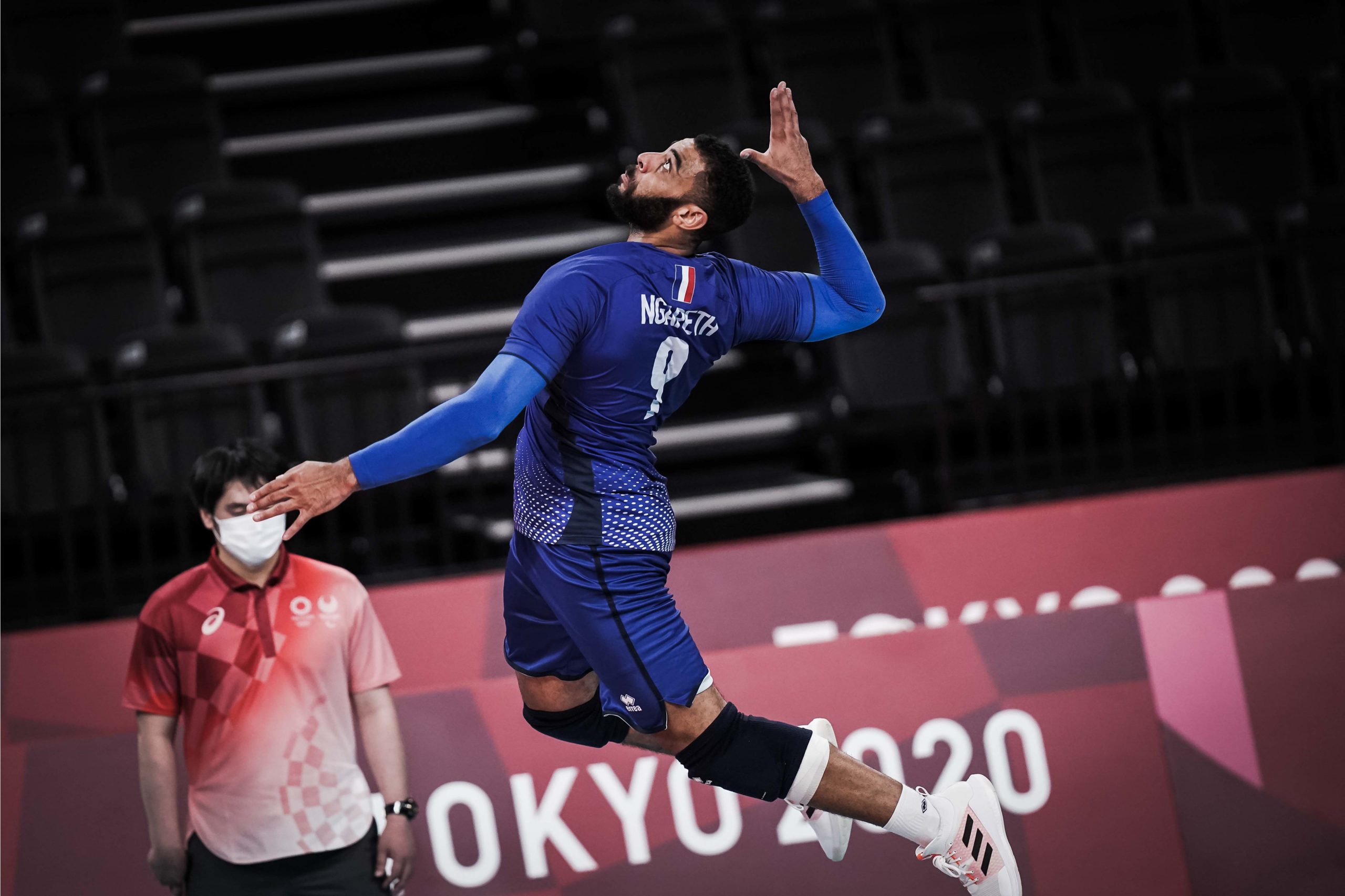 Earvin Ngapeth, bintang bolavoli Prancis di Olimpiade Tokyo. (foto: reuters)