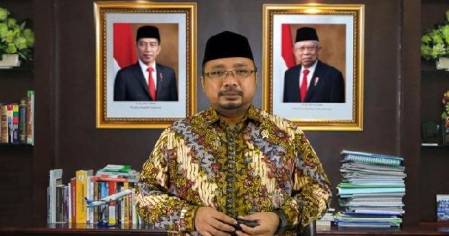 Menteri Agama Yaqut Cholil Qoumas memberikan bantuan pembangunan Masjid dan Mushalla dengan pengajuan daring