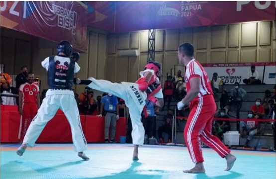 Atlet Tarung Derajat Sumbar tampil di PON 2021 Papua. (foto: KONI)