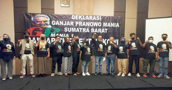 Deklarasi relawan Ganjar Pranowo GP mania 1 Sumbar di Bukittinggi.