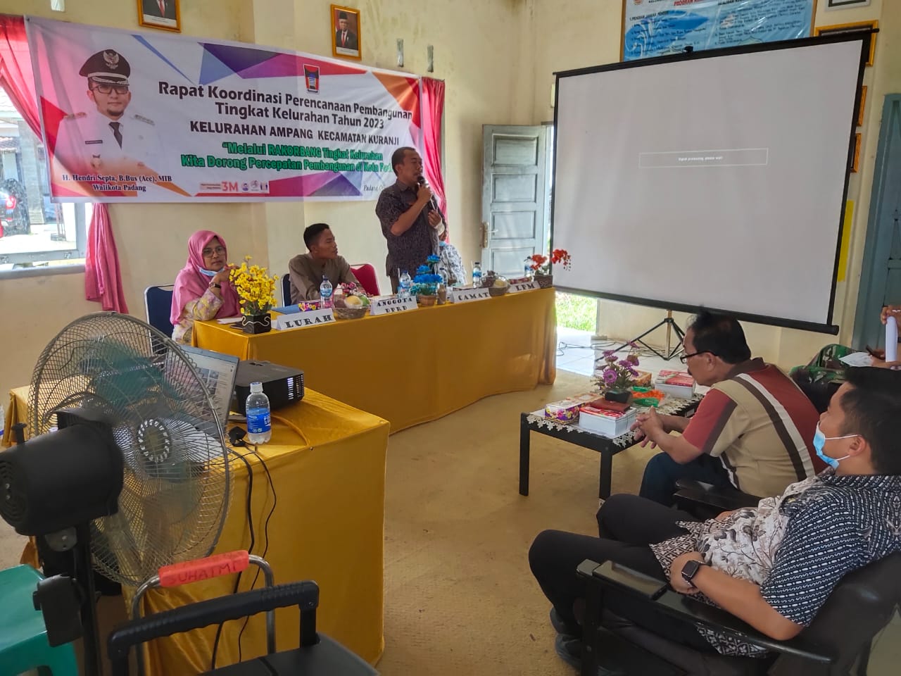 Camat Kuranji saat membuka Rakorbang Ampang