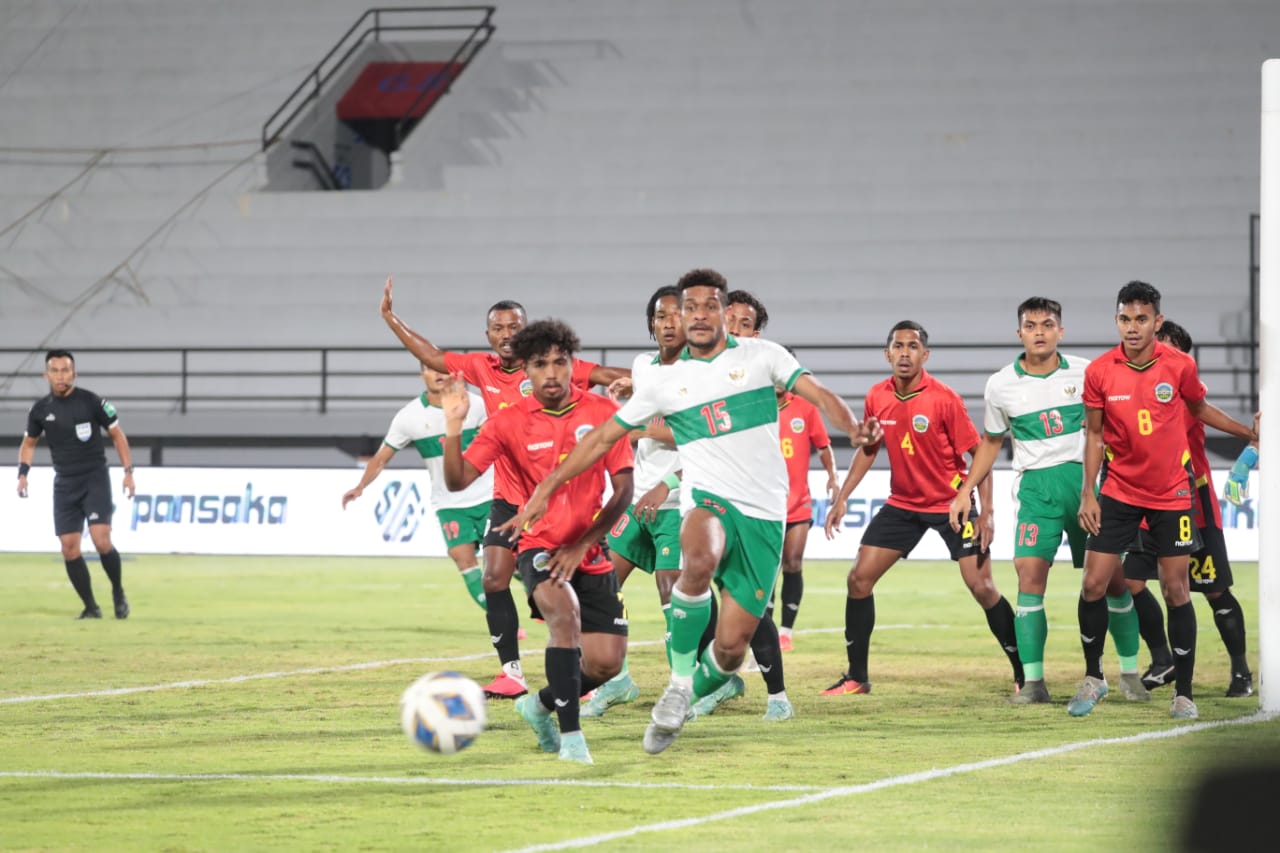 Timnas Indonesia menang telak 3-0 atas Timor Leste. (pssi)