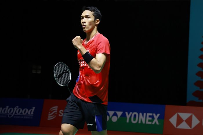 Jonatan Cristie, bertemu lawan berat di perempatfinal All England 2022. (PBSI)