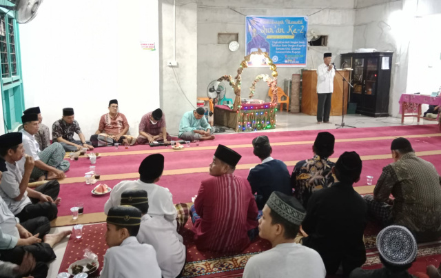 Wali Nagari Gunung Medan, Khairul Rasyid Dt Sinaro, memberikan sambutan saat pembukaan MTQ ke-2 tingkat kenagarian Gunung Medan.