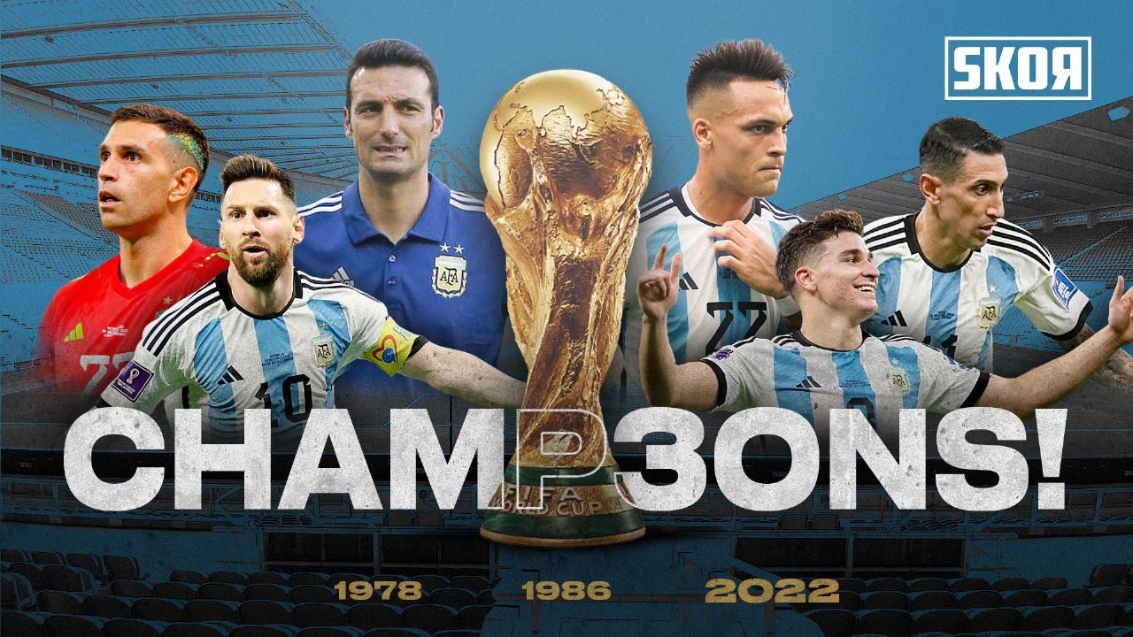 Argentina, juara Piala Dunia 2022. (grafis. skor.id)