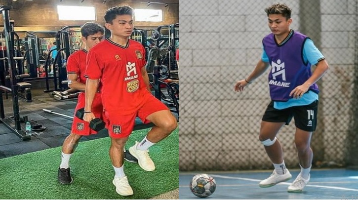 Muhammad Sanjaya, sudah berlatih dengan klub Liga pro Futsal, Black Steel (IG)