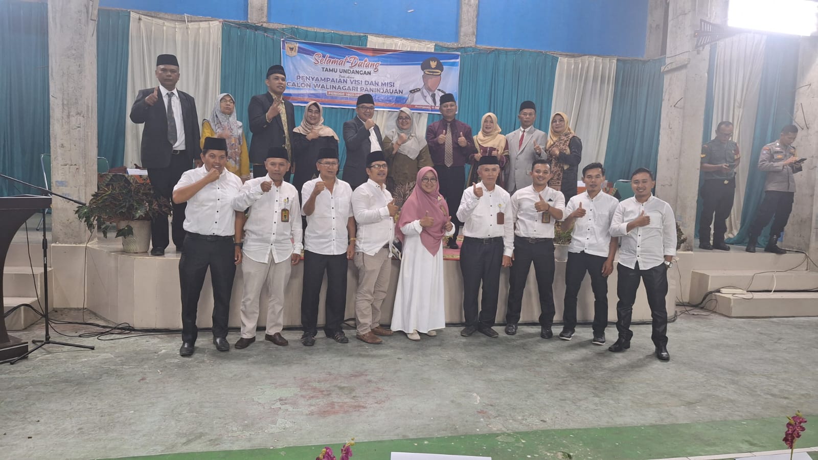 Penyampaian visi dan misi Calon Walinagari Paninjauan, Senin (18/9). (ist)
