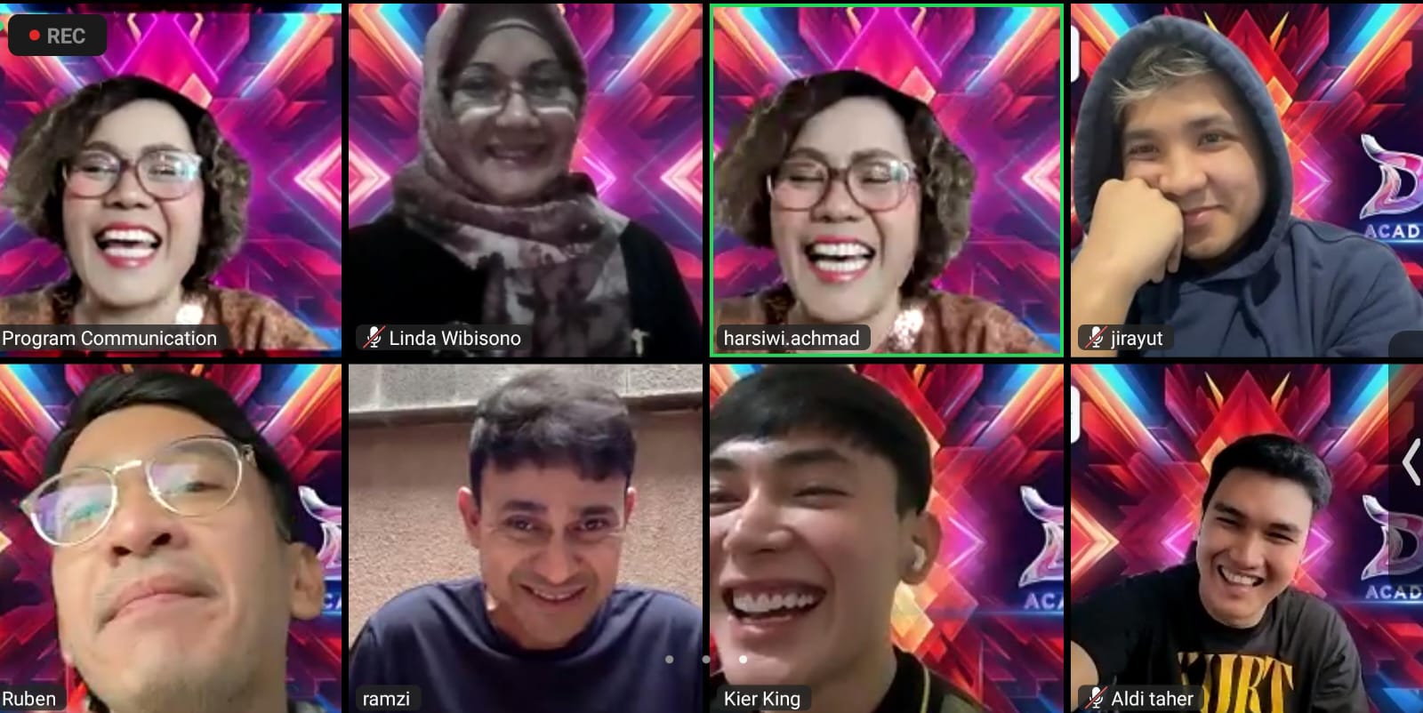 Press Conference D'Acdemy 6 Indosiar bersama awak media melalui zoom
