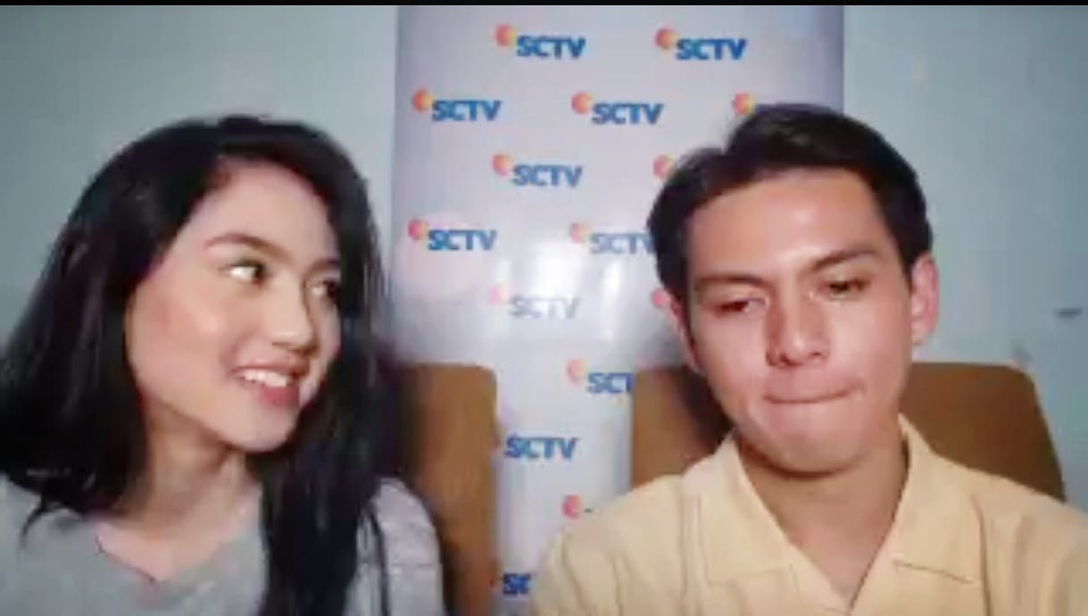 Rey Bong dan Ratu Rafa ketika diwawancara secara virtual oleh awak media

