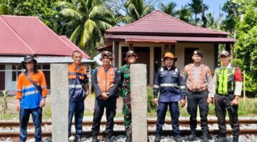 Perkuat Keselamatan Perka, KAI Divre II Sumbar Kembali Tutup Tiga Perlintasan Liar di Lintas Lubuk Alung–Pariaman